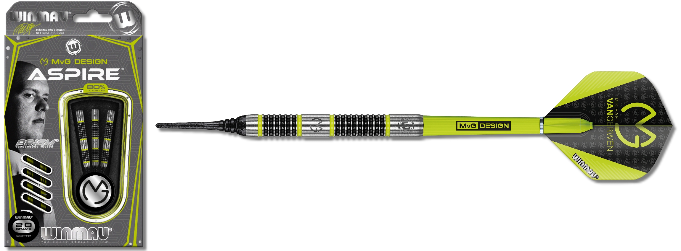 Invisible-Darts - Winmau Michael van Gerwen Aspire Softdarts 20g Invisible-Darts - Winmau Michael van Gerwen Aspire Softdarts 20g