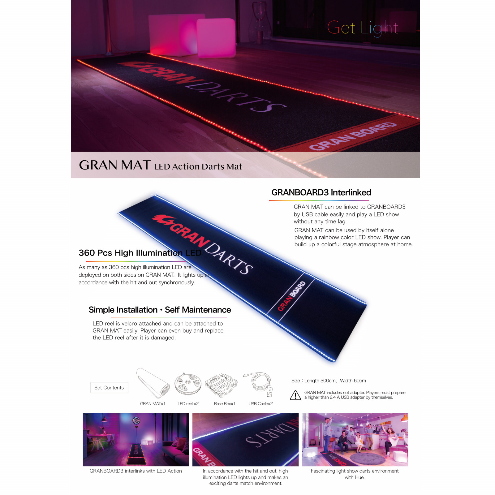 GRAN LED DART MAT